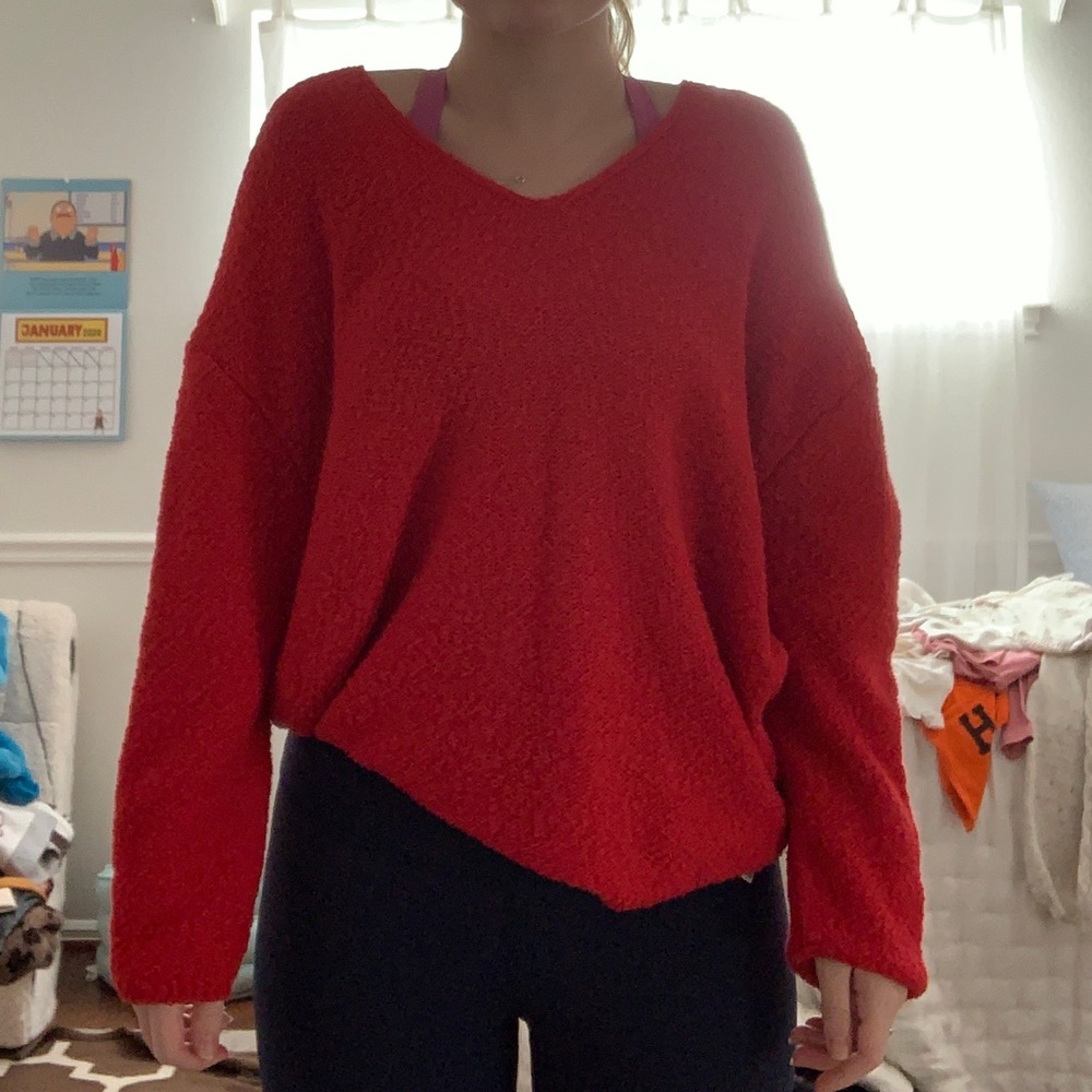 Red urban outfitters knit sweater